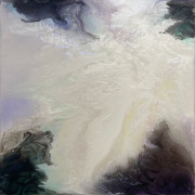 Suzan Woodruff, "Swirling Pearl," 2025, acrylic on acrylic, 24 x 24 inches