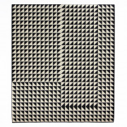 Giulia Ricci, "Untitled Painting VIII," 2024, acrylic paint and pencil on canvas, wooden batten, 46.25 x 39.5 inches