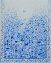 Philip Willem Badenhorst, Porcelain, 2024, acrylic on Belgian linen canvas, 39 x 32 inches
