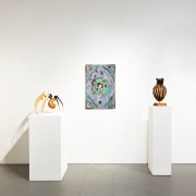 Philip Willem Badenhorst + Eiichi Tsujino <i>Crossroads - Meeting of Minds</i> exhibition installation view at Nancy Toomey Fine Art, 2024