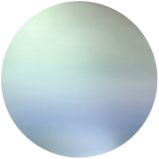 Miya Ando, <i>Faint Blue Green Mist,</i> 2021, pigment, urethane, resin, stainless steel, 42 inches diameter