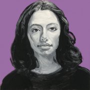 Ray Turner, <i>Woman no. 4,</i> 2019, Oil on Glass, 20 x 20 Inches