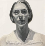 Ray Turner, <i>Woman no. 8,</i> 2019, Oil on Glass, 20 x 20 Inches