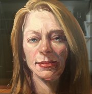 Ray Turner, <i>Woman no. 17,</i> 2008-2015, Oil on Glass, 12 x 12 Inches