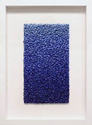 Robert Sagerman, "2,446," 2022, silicone and pigment on paper, 28 x 16 inches (framed)