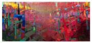 Brian Rutenberg, <i>Gullyfield,</i> 2012, Oil on Linen, 60 x 132 inches