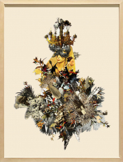 Barbara Wildenboer, "Folly: Blindsided III," 2018, bookpage sculpture, collage, 38 x 29 inches