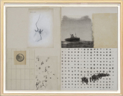 Gale Antokal, "Emergency Exit (Uscita di Sicurezza)," 2024, collage with 17th century atlas book plates, 19.25 × 25.25 inches