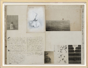 Gale Antokal, "Judith's Hair (La chioma di Giuditta)," 2024, collage with 17th century atlas book plates, 19.25 x 20.25 inches