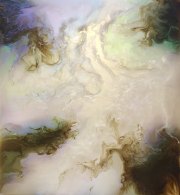 Suzan Woodruff, <i>Space Rain III,</i> 2017, Acrylic on Acrylic Panel, 24 x 22 Inches